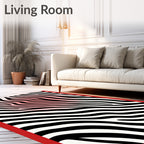 Bold Red Striped Zebra Flair Rug