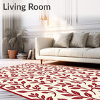 Ornate Crimson Branch Botanical Rug