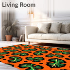Vivacious Green Leaf Scatter Rug