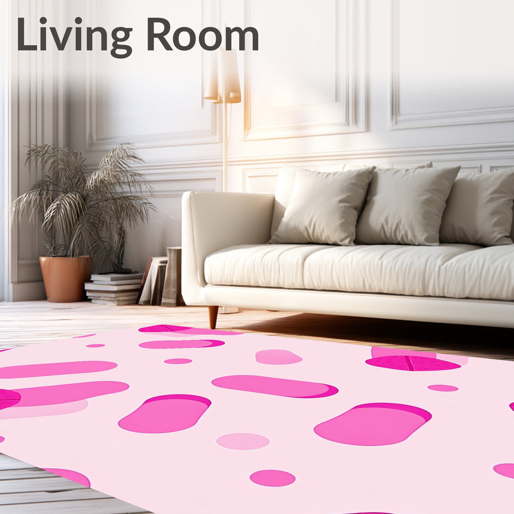 Pink Pill Abstract Scattered Rug