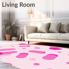 Pink Pill Abstract Scattered Rug