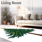Emerald Pine Ornaments Star Top Rug