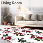 Whimsical Red Cat Garden Whimsy Rug