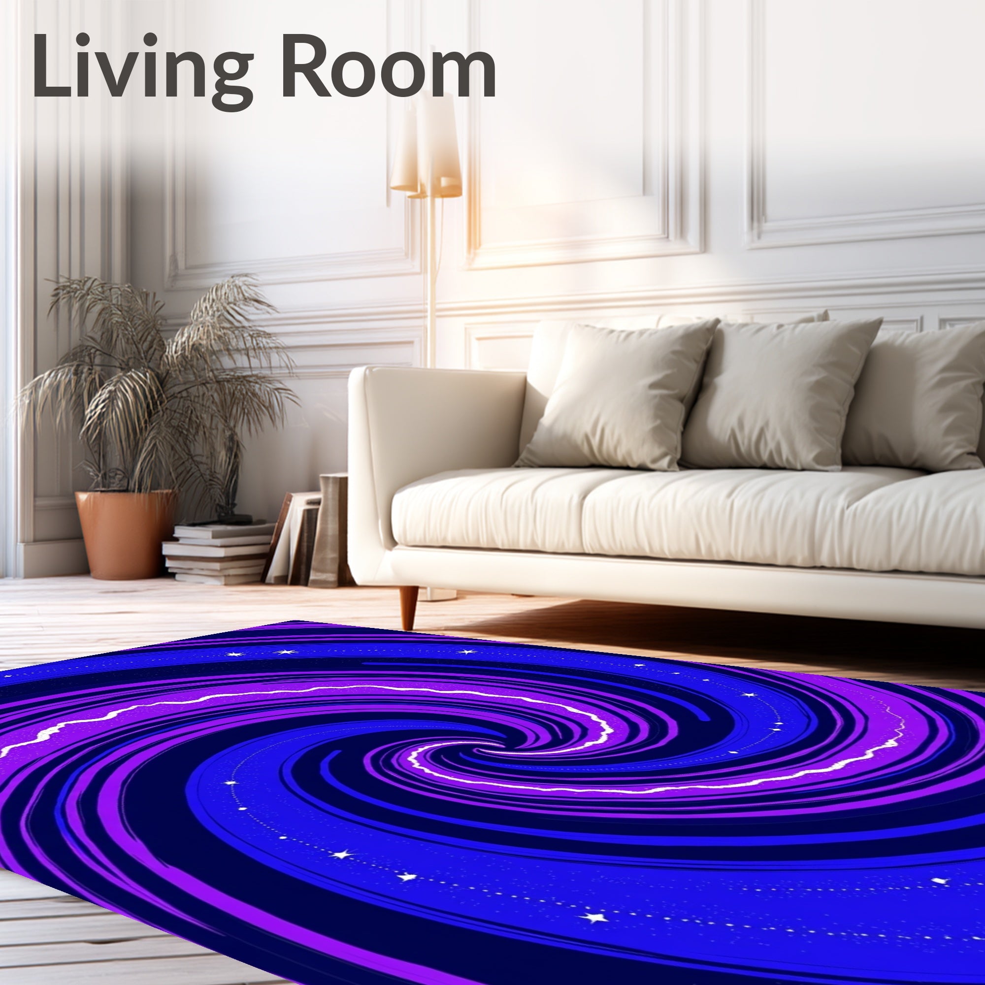 Deep Spiral Galaxy Swirl Rug