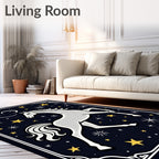 Celestial White Horse Starry Night Rug