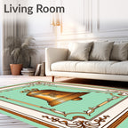 Golden Bell Embossed Vintage Frame Rug