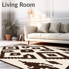 Rustic Earthy Diamond Tribal Rug