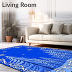 Winter Forest Snowflake Border Rug