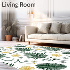Golden Fern Botanical Medley Rug