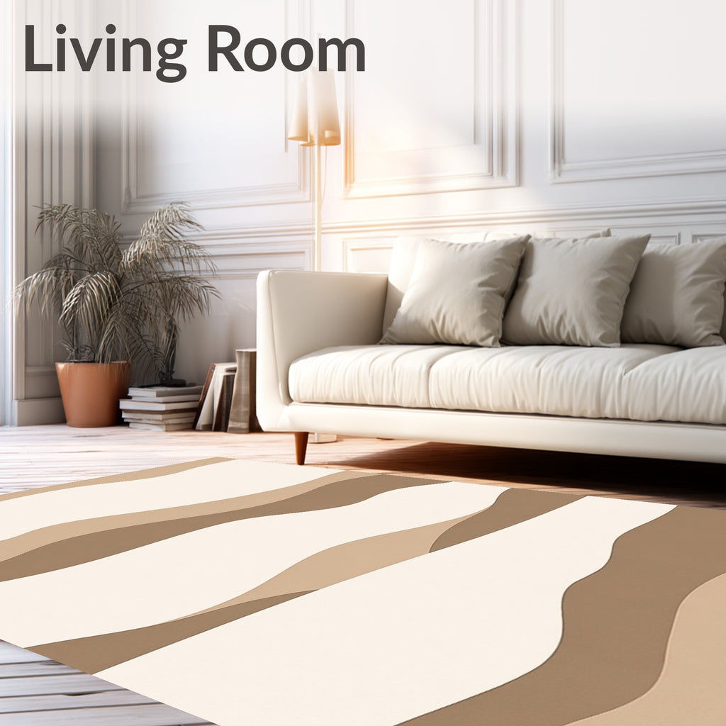 Earthy Tone Layered Landscape Rug