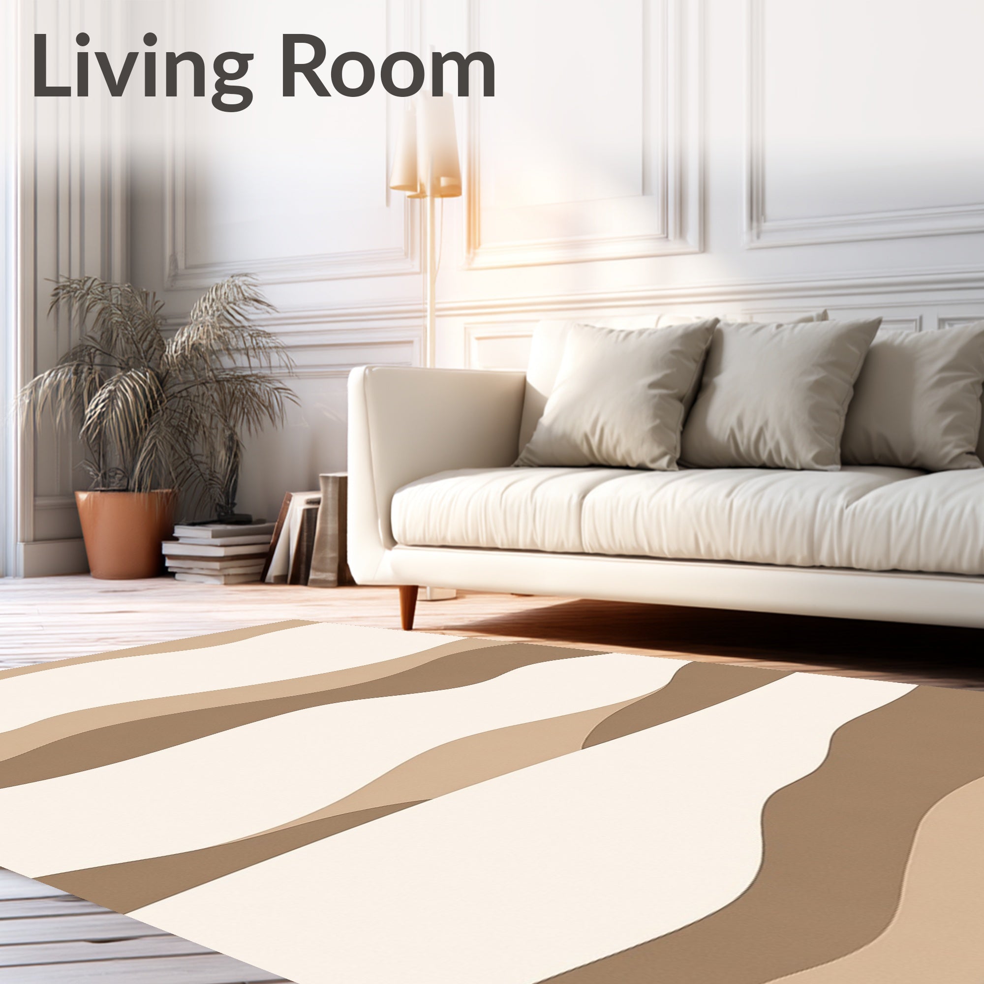Earthy Tone Layered Landscape Rug