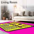 Bright Yellow Retro Music Creator Rug