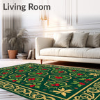 Emerald Scarlet Berry Ornamental Rug
