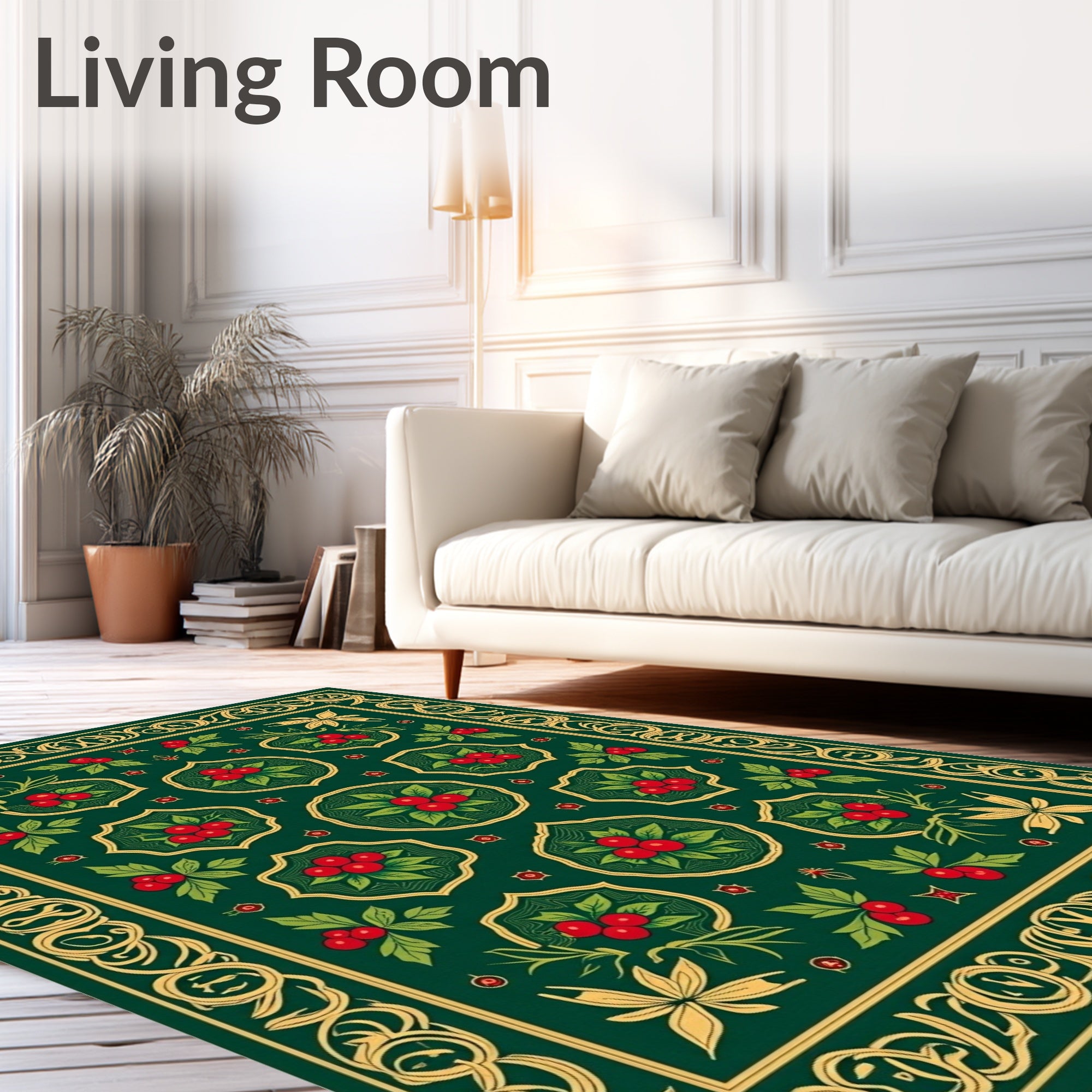 Emerald Scarlet Berry Ornamental Rug