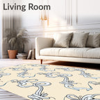 Whimsical Silver Smoke Cloud Rug