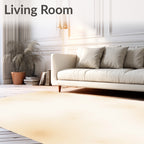 Creamy Beige Watercolor Splatter Rug