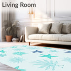 Oceanic Starfish Aquatic Plants Repeat Rug