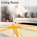 Radiant Burst Yellow Starburst Rug