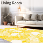 Bright Yellow Watercolor Blossom Rug