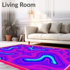 Vivid Amethyst Aqua Swirls Rug