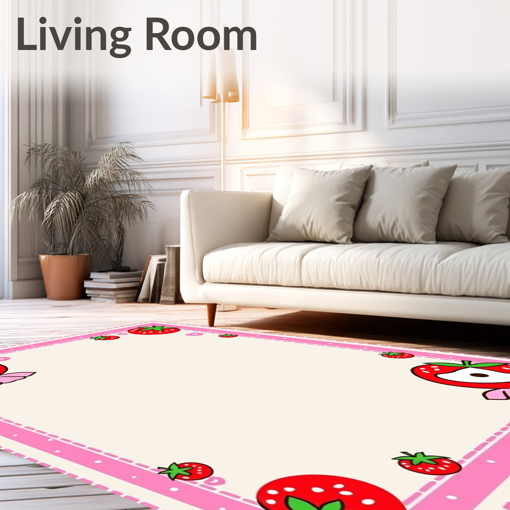 Sweet Berry Garden Whimsical Frame Rug