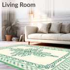 Ornate Verdant Botanical Flourish Rug