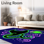 Whimsical Witch Hat and Cauldron Rug