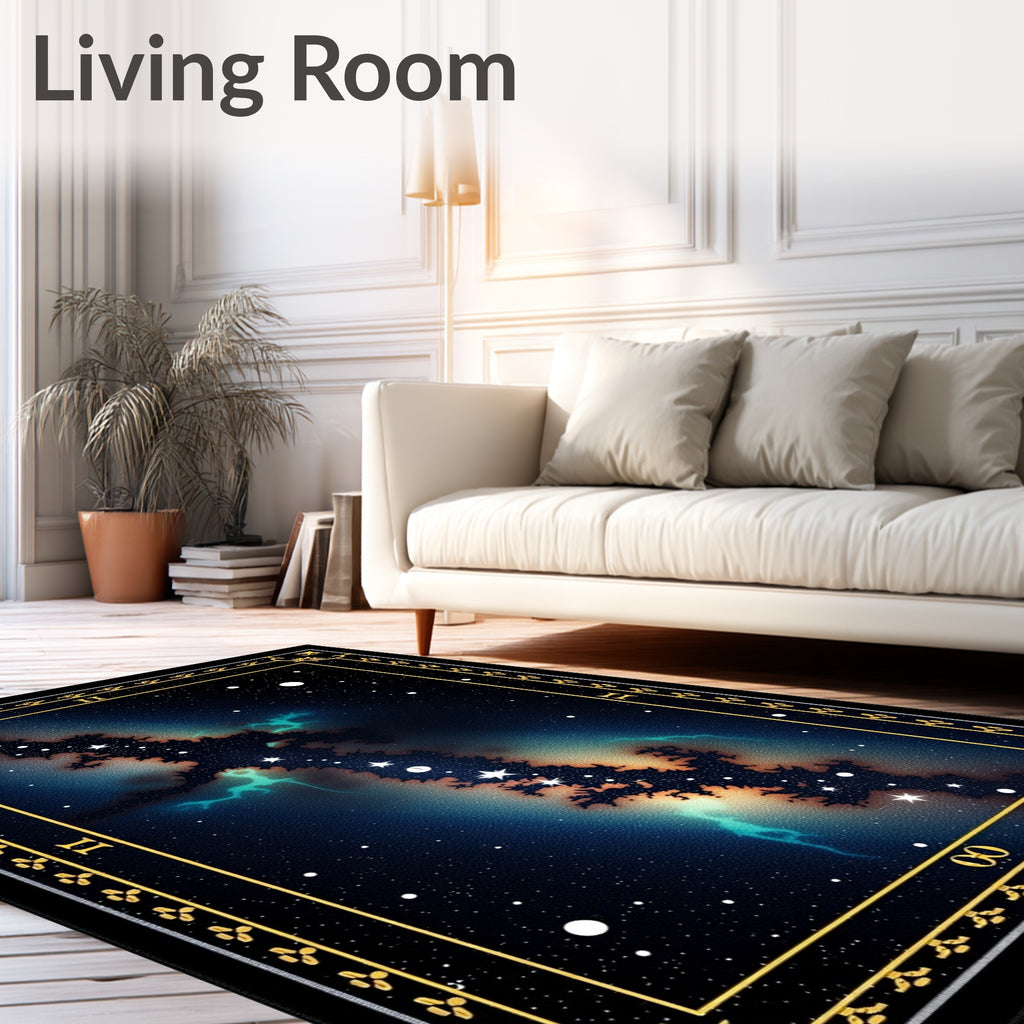 Cosmic Nebula Starry Night Rug