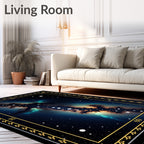 Cosmic Nebula Starry Night Rug