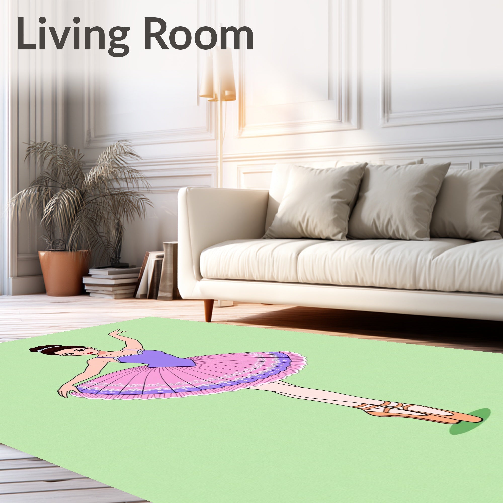 Lavender Pink Ballerina Tutu Harmony Rug