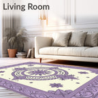 Lavender Sun Mandala Filigree Rug
