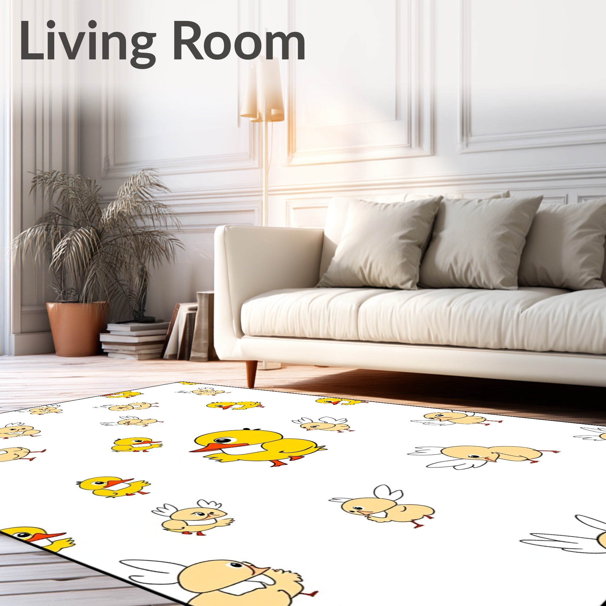 Yellow Ducks All Over Rug
