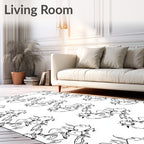 Whimsical Duo Birds Continuous Repeat Rug