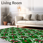 Green Bloom Mandala Rug