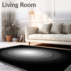 Monochromatic Concentric Circle Gradient Rug