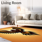 Majestic Brown Hawk Golden Wings Rug