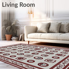 Crimson Skull Portrait Collection Rug
