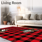 Red Black Buffalo Carriage Christmas Rug