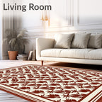 Crimson Feather Tropical Repeat Rug