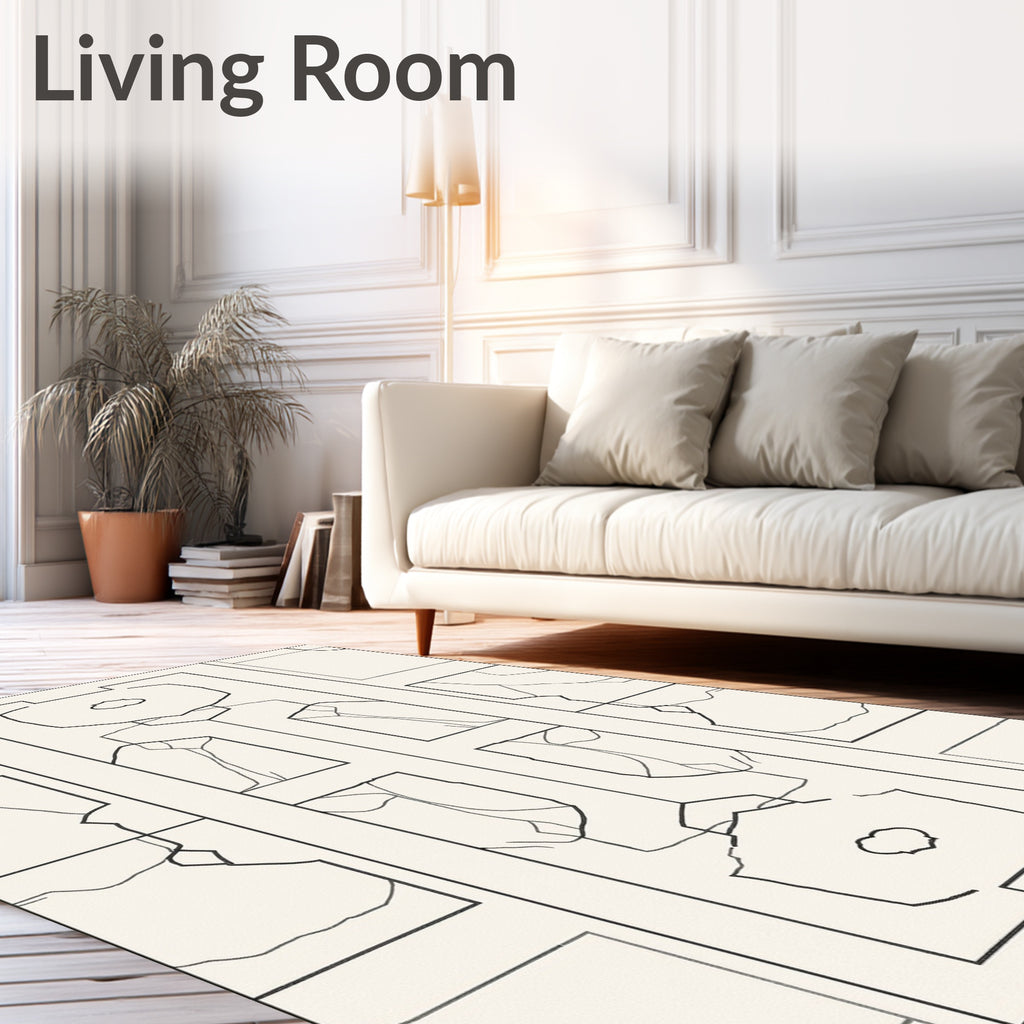 Geometric Outline Central Medallion Rug