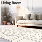 Geometric Outline Central Medallion Rug