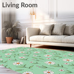 Spring Daisy Meadow Fresh Green Rug