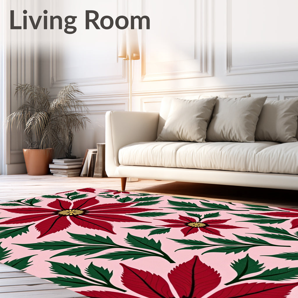 Crimson Petal Garden Pink Rug