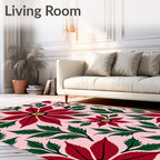 Crimson Petal Garden Pink Rug