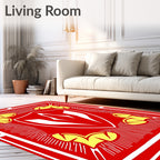 Crimson Shield Yellow Winged Rug
