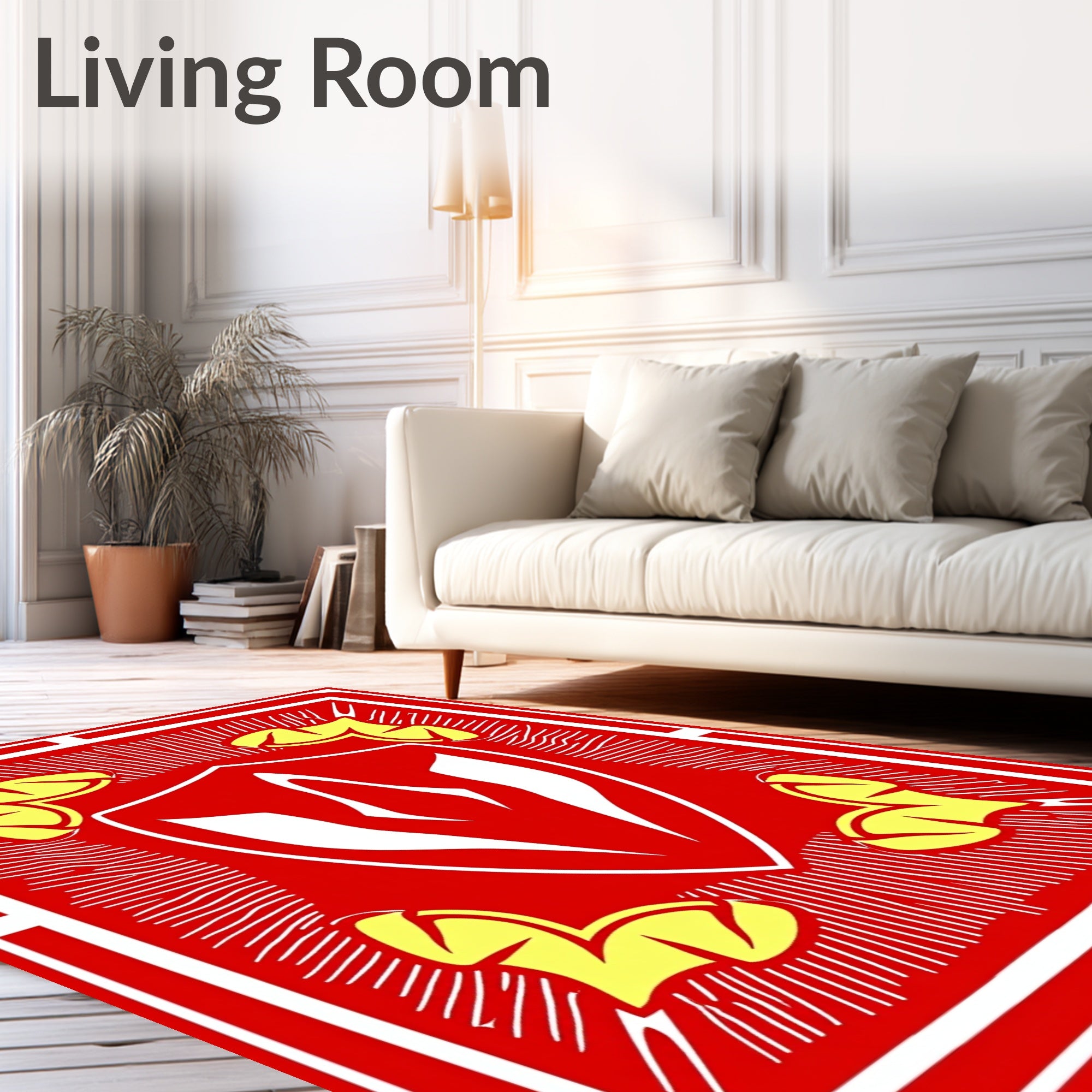 Crimson Shield Yellow Winged Rug