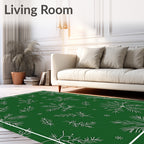 White Pine Needle Festive Snowflake Rug