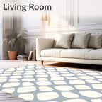 Soft Blue Organic Net Rug