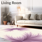 Lavender Feathered Starburst Rug