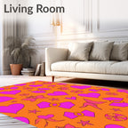 Love Hearts Butterflies And Bows Rug